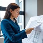 **

"A professional architect, fully clothed in a stylish but modest pantsuit, reviewing blueprints in a brightly lit, modern architectural office, appropriate attire, safe for work, perfect anatomy, correct proportions, professional, family-friendly, natural pose, well-formed hands, proper finger count, natural body proportions."

**