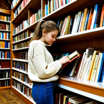 보드게임 비하인드 스토리 - Cozy Moscow Bookstore**

"A brightly lit bookstore in Moscow, filled with shelves of books in Russia...