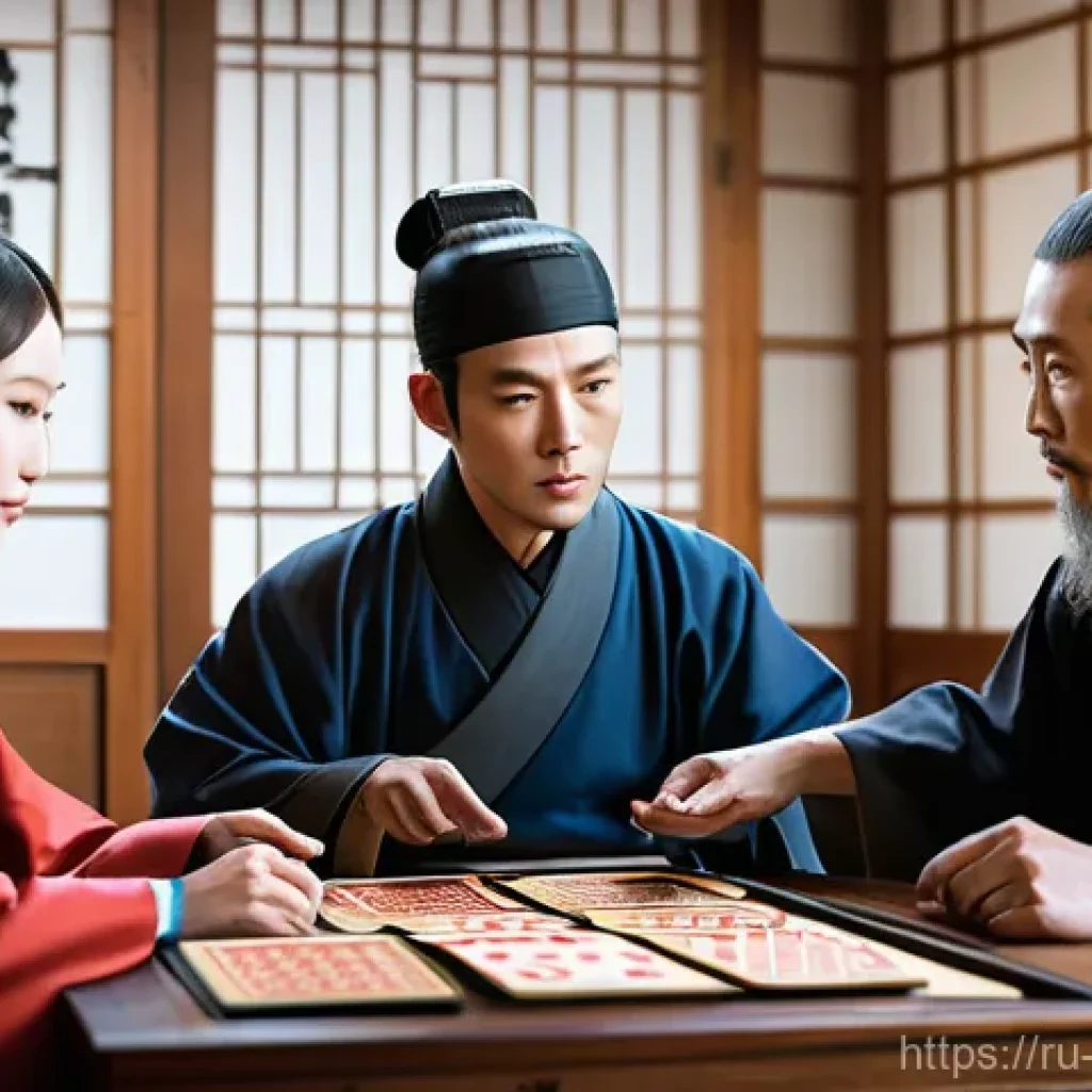 보드게임 코레일 - **Prompt:** A highly detailed, realistic, and cinematic indoor scene depicting four diverse individu...