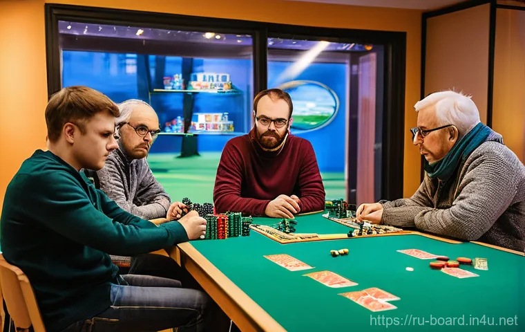 보드게임 명소 소개 - **Prompt 2: Cozy Family Game Night at Home** "A warm and inviting living room in a modern Russia...